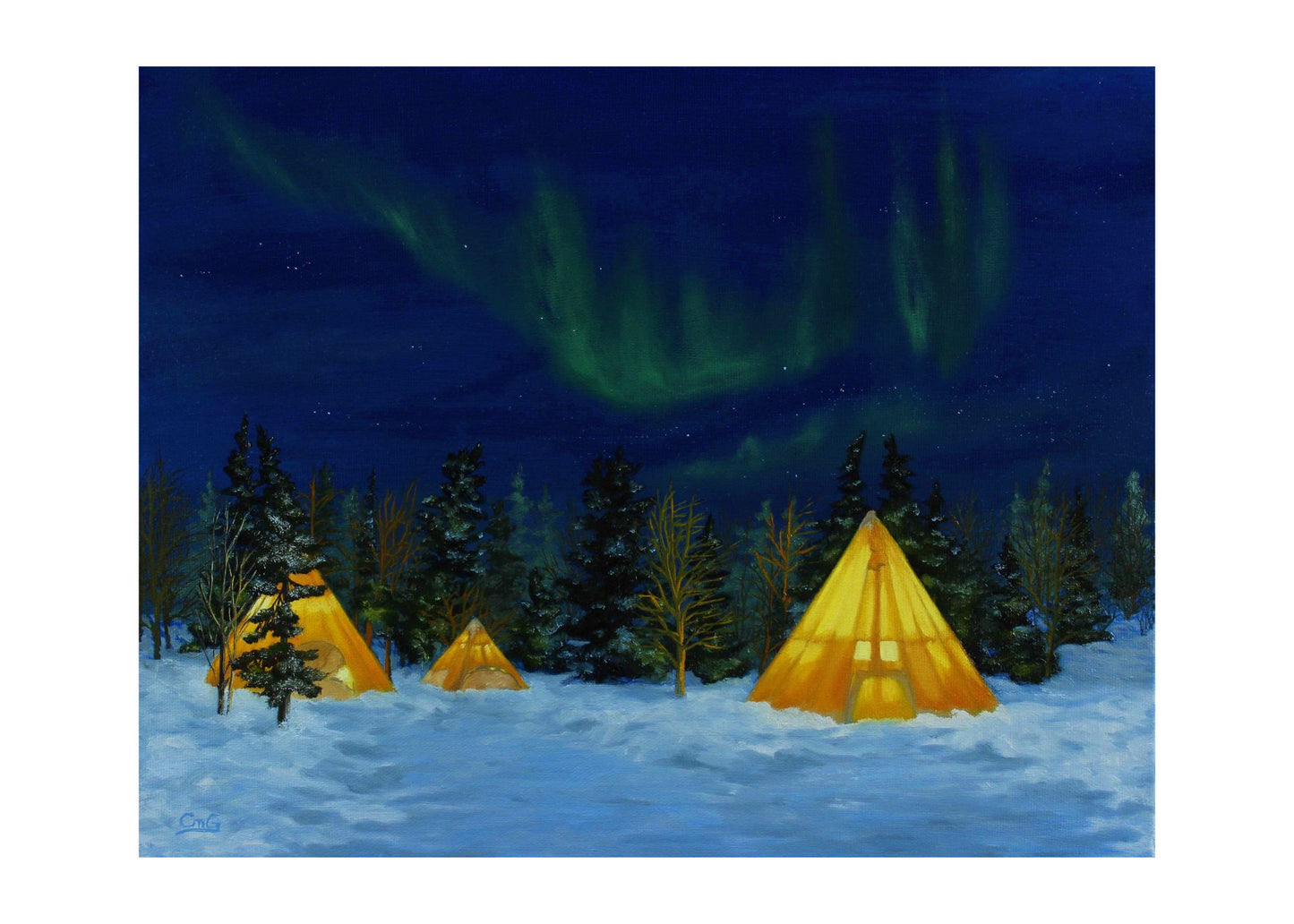 Silent Celebration Original Art Greeting Card