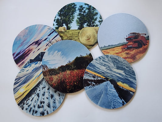 Original Art Image  - 6 pack rubber backed coasters